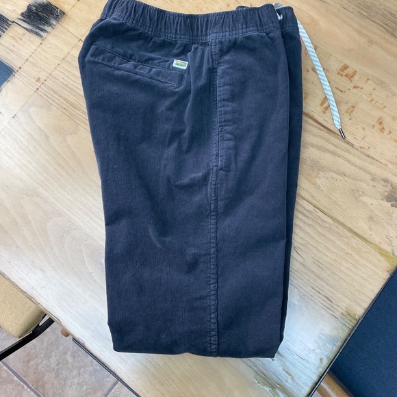 Vuori Optimist Corduroy Pants Drawstring Navy Blue Men's Medium - Picture 2 of 6